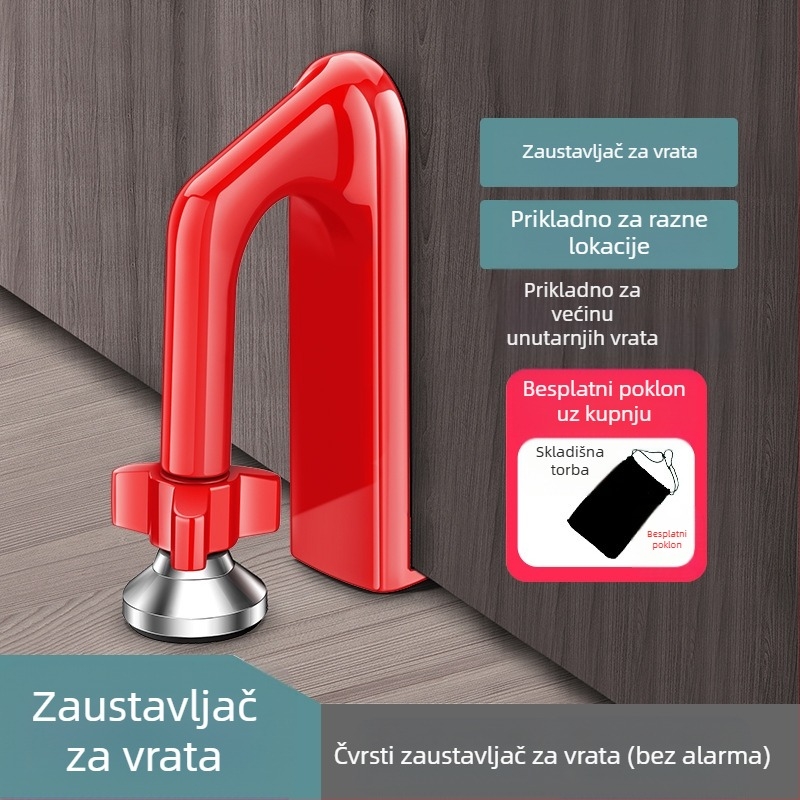 Otpornik za vrata MD-BJ01H s ručnim upravljanjem, podna montaža, aluminijska legura, alarm protiv krađe i sudara