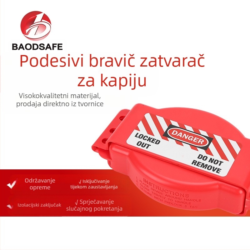 BAODSAFE ABS brava za gate valve, model BDS-F8616, plastična ručka za upravljanje za industrijske ventile, moderan dizajn