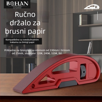 Ručni kutni brusilnik s tijelom od aluminijeve legure i držačem brusnog papira