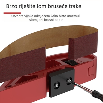 Ručni kutni brusilnik s tijelom od aluminijeve legure i držačem brusnog papira