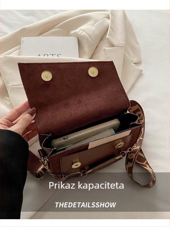 PU torbica preko tijela, ulični trend, dizajn saddle bag, vodoravno četvrtastog oblika, magnetska kopča, unutarnja pretinac sa zipom