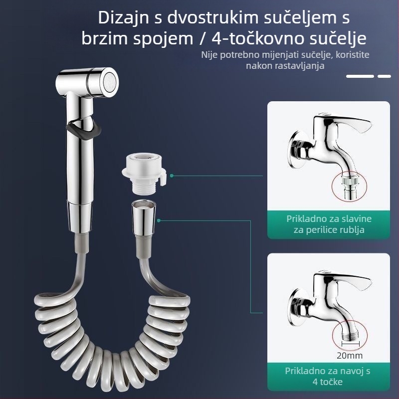 Toaletni tuš-mlaznica, bakreno tijelo, model 1, JIUMWOO, EU CE certifikat, mogućnost prilagodbe