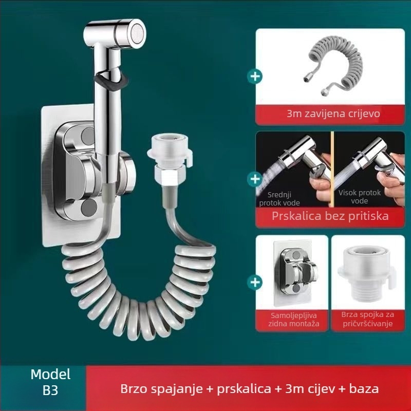 Toaletni tuš-mlaznica, bakreno tijelo, model 1, JIUMWOO, EU CE certifikat, mogućnost prilagodbe