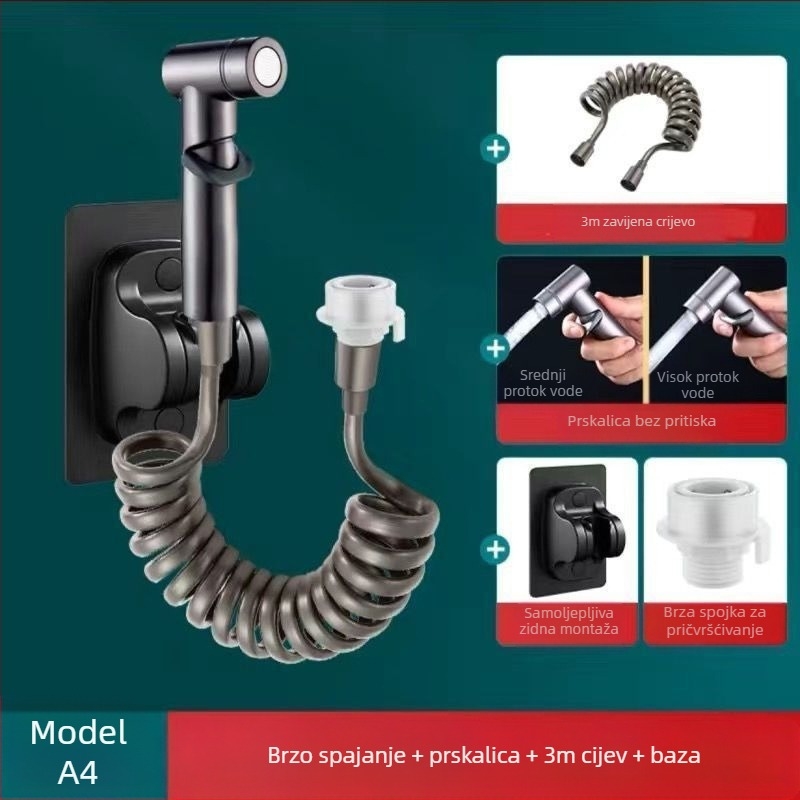 Toaletni tuš-mlaznica, bakreno tijelo, model 1, JIUMWOO, EU CE certifikat, mogućnost prilagodbe