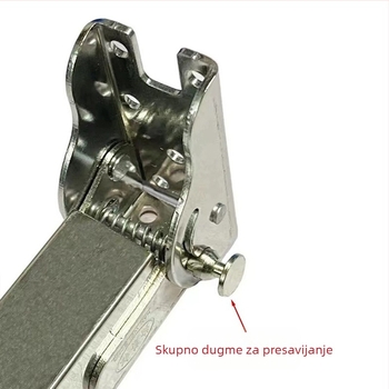 Nehrđajući čelik mini kvadratni teleskopski nožni za noge blagovaonskog, radnog ili barskog stola – sklopiva, teleskopna, elektrogalvanski završetak