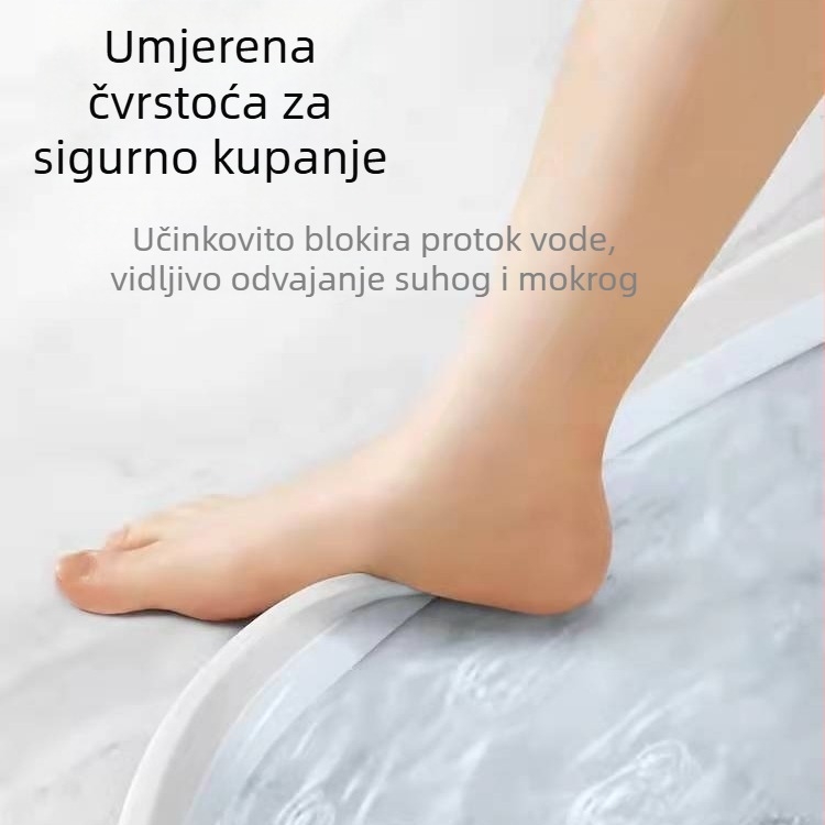Kupaonska brtvena traka, samoljepljiva, fleksibilna, razdvajanje suho i mokro, materijal TPE