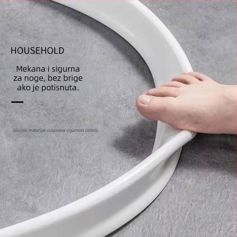 Kupaonska brtvena traka, samoljepljiva, fleksibilna, razdvajanje suho i mokro, materijal TPE