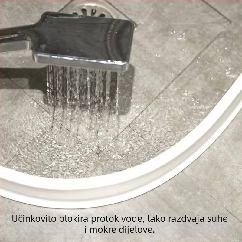 Kupaonska brtvena traka, samoljepljiva, fleksibilna, razdvajanje suho i mokro, materijal TPE