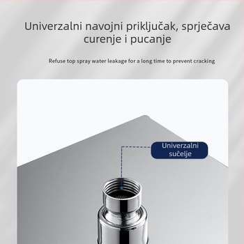 Yanya tuš glava od nehrđajućeg čelika, kišna funkcija, model s gornjim mlaznicama, radna temperatura 1–90°C
