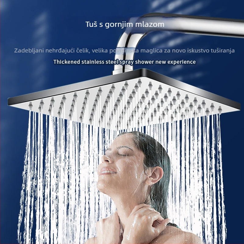 Yanya tuš glava od nehrđajućeg čelika, kišna funkcija, model s gornjim mlaznicama, radna temperatura 1–90°C