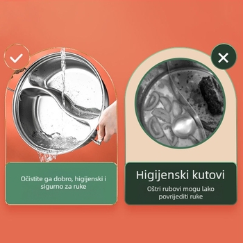 Yuanyang lonac za indukcijsku ploču, 304 nehrđajući čelik, višeslojno dno, staklena poklopac, kapacitet 6,1–10 L