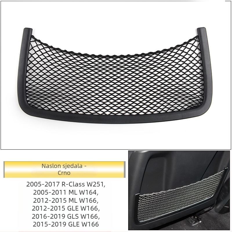 Mrežasta pretinac za stražnju sjedalu za Mercedes-Benz (W166/W164 GL, GLE, GLS, R-Class, W251) — teleskopski, s ručkom