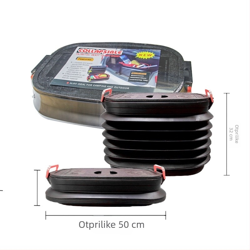 Plastična kutija za prtljažnik automobila, sklopiva, 37 L, s ručkom