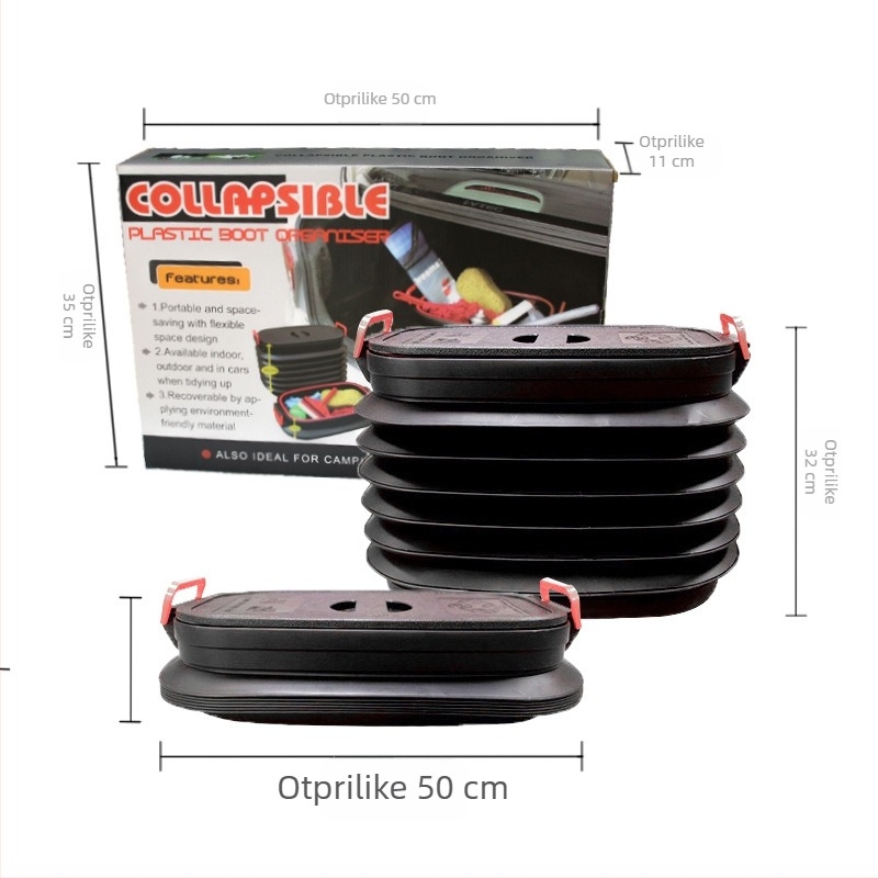 Plastična kutija za prtljažnik automobila, sklopiva, 37 L, s ručkom