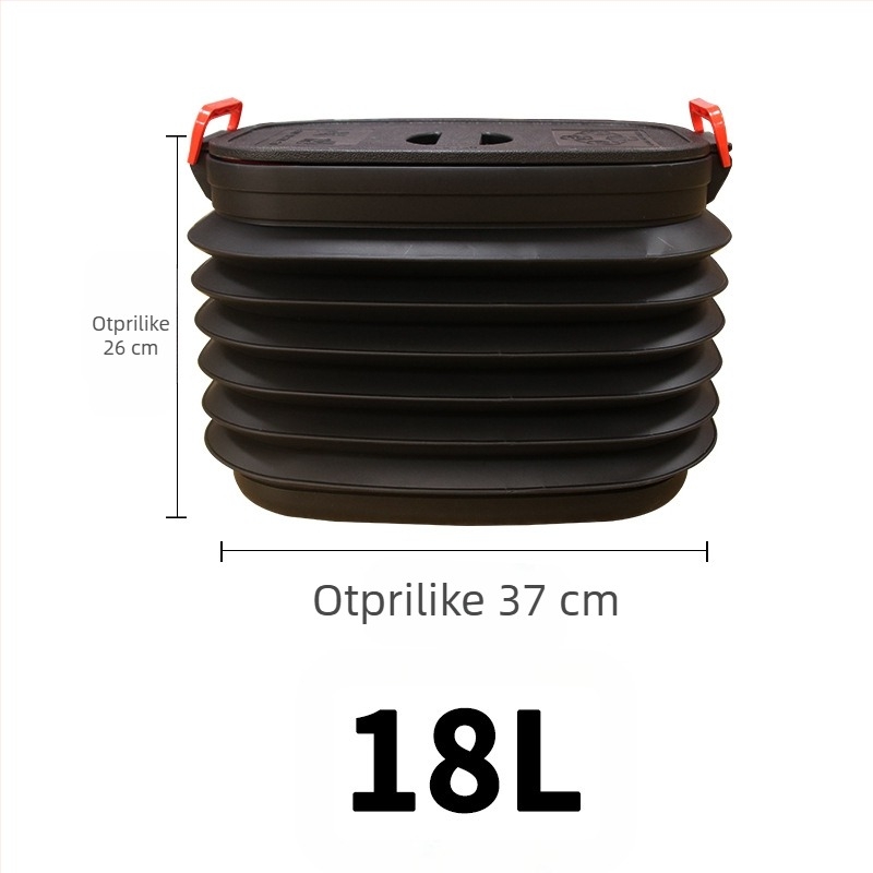 Plastična kutija za prtljažnik automobila, sklopiva, 37 L, s ručkom