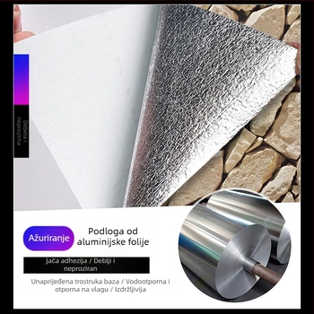 Cigla uzorak samoljepljiva tapeta, 3D efekt, PVC materijal, bez formaldehida