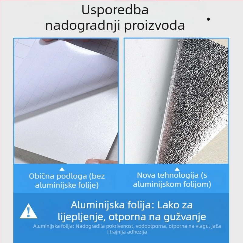 Cigla uzorak samoljepljiva tapeta, 3D efekt, PVC materijal, bez formaldehida