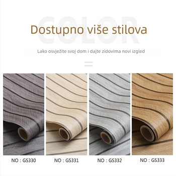 Samoljepljiva tapeta – mrežasti laneni uzorak, retro imitacija drveta, debeli PVC, vodootporna, otporna na vlagu, otporna na ulje