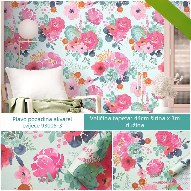 PVC dekorativna stenska naljepnica za obnovu ormara — vodootporna, otporna na vlagu, protiv moljca, 1 komad, apstraktni / cvjetni uzorak