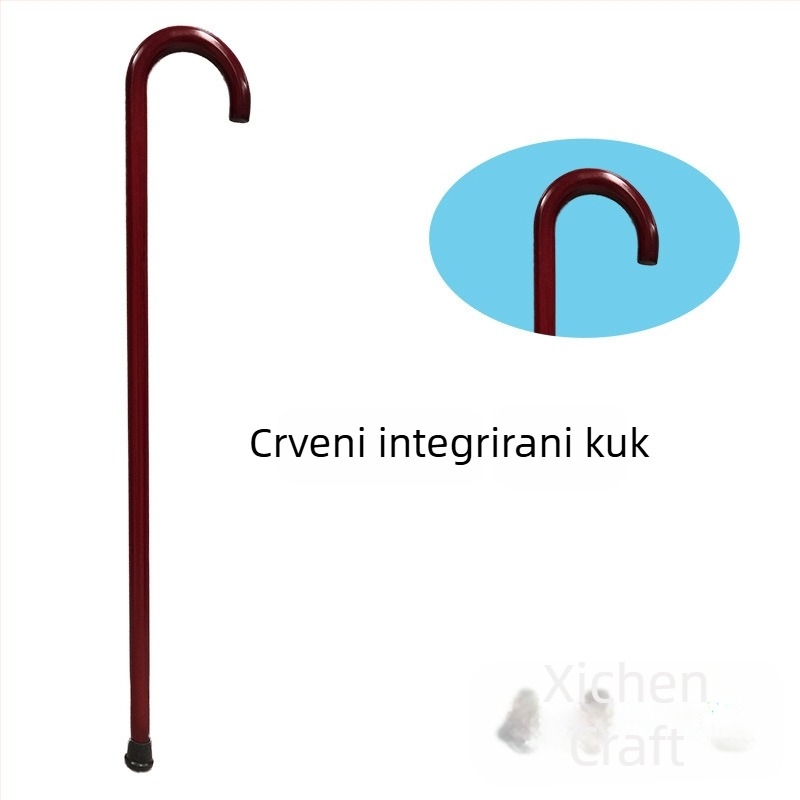 Drveni štap za hodanje s kukom za starije osobe, kineski stil, brend Happy morning