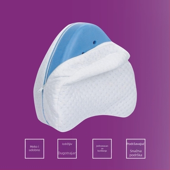 Jastuk za koljeno od memorijske pjene, srcolikog oblika; prilagodljiva obrada; pogodna za djecu, odrasle i starije osobe; materijal: memorijska pjena