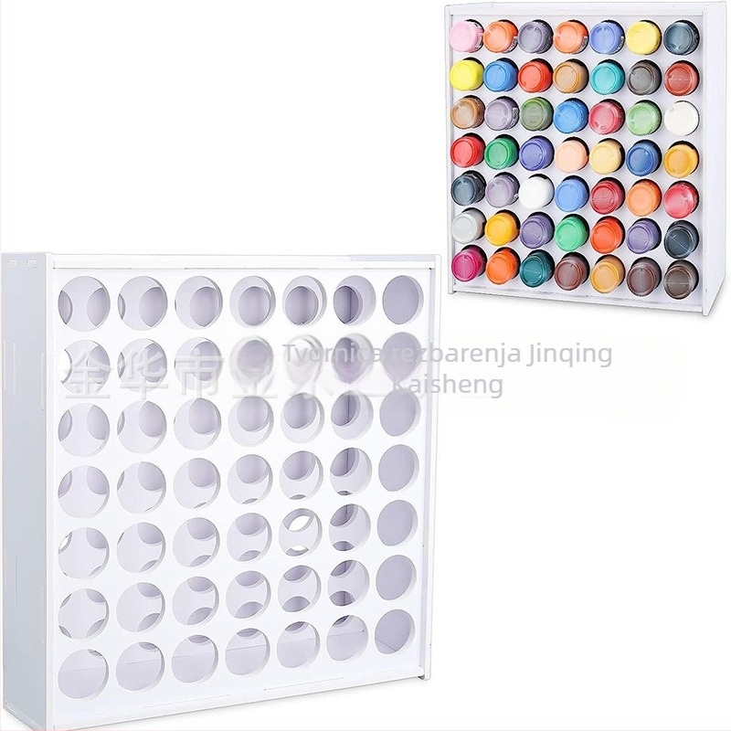 Vertikalni organizator za pohranu boja - plastičan, moderan stil, montaža na vješanje, 1 sloj, pogodan za stolni prostor, spavaću sobu i dnevnu sobu.