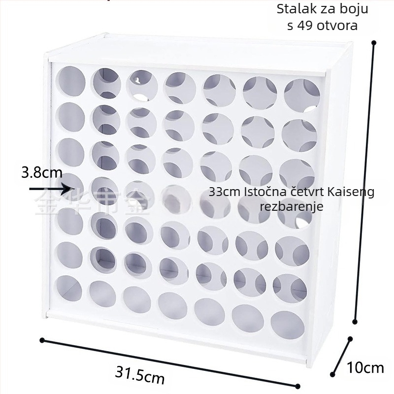 Vertikalni organizator za pohranu boja - plastičan, moderan stil, montaža na vješanje, 1 sloj, pogodan za stolni prostor, spavaću sobu i dnevnu sobu.