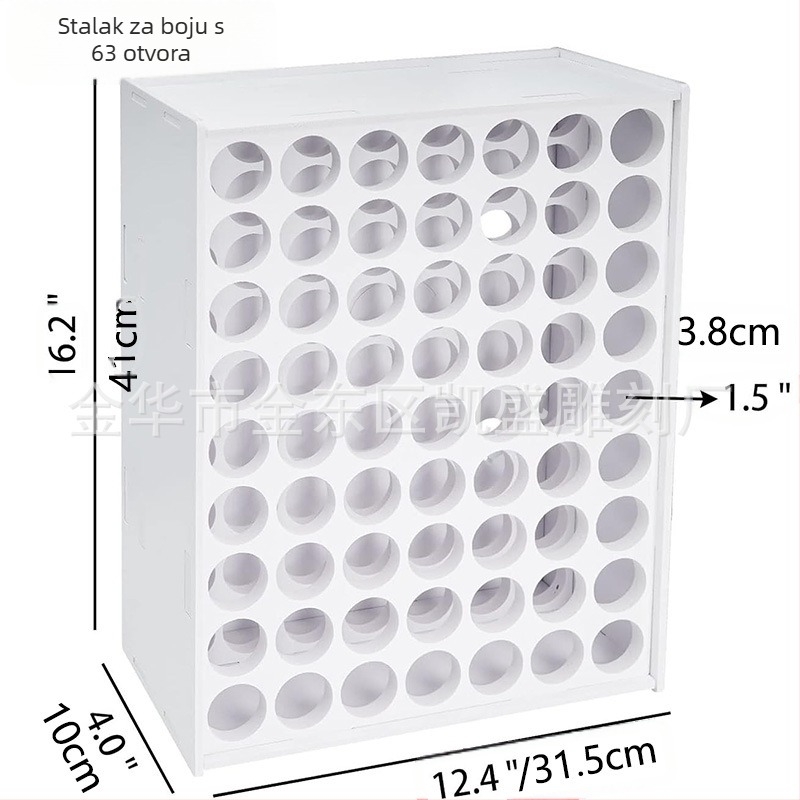 Vertikalni organizator za pohranu boja - plastičan, moderan stil, montaža na vješanje, 1 sloj, pogodan za stolni prostor, spavaću sobu i dnevnu sobu.