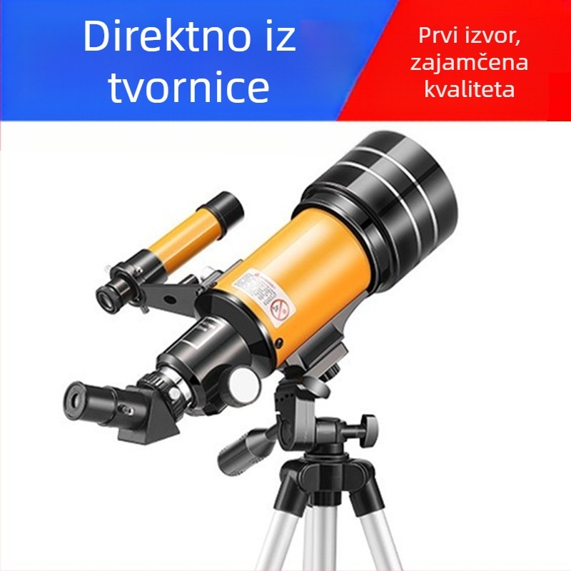 AZM30070M monokularni astronomski teleskop, 150× povećanje, vidno polje 1,91°, promjer izlazne zenice 70 mm