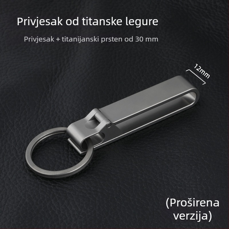 Kljucni lanac za automobil od titanijevog legura s kopčom za pojas – lagan, otporan na gubitak, moderan stil