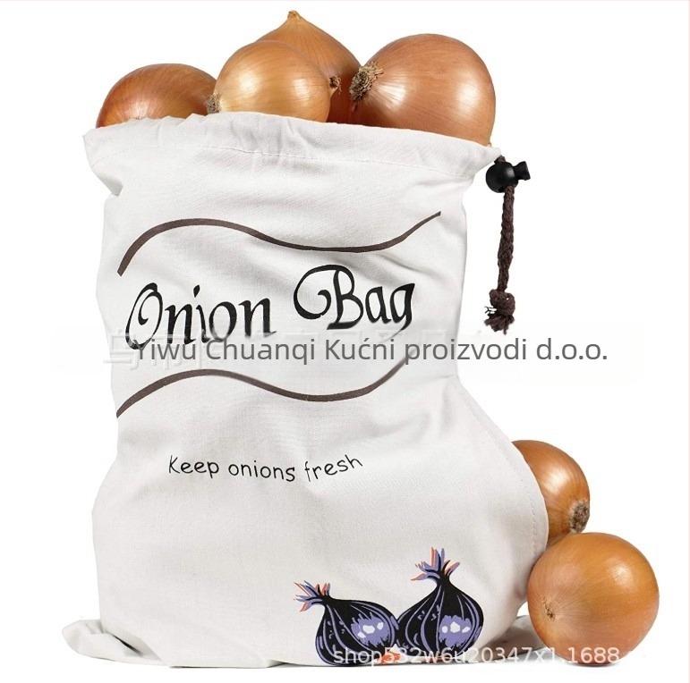 Torba za pohranu hrane voća i povrća sa šniranjem za zatvaranje i sitotiskom