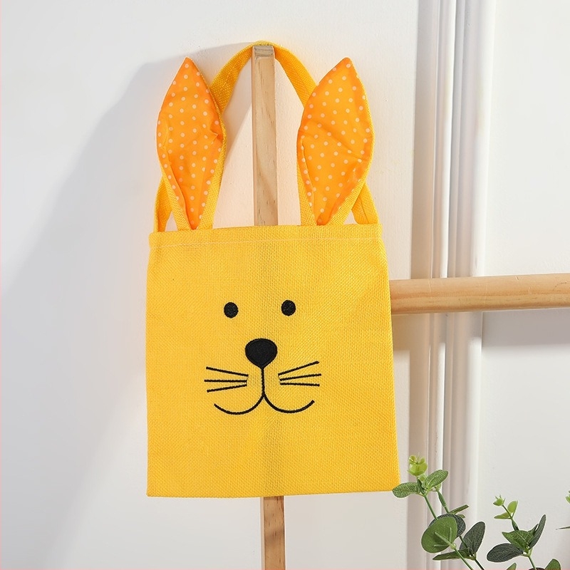 Torba s ušima zeca za Uskrs, sladak tkaninski dizajn