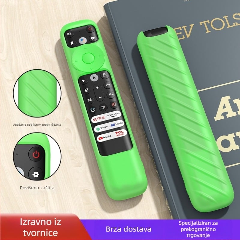 Silikonska maska za daljinski TCL RC902 – protuklizni twill uzorak, vodootporan, OEM obrada