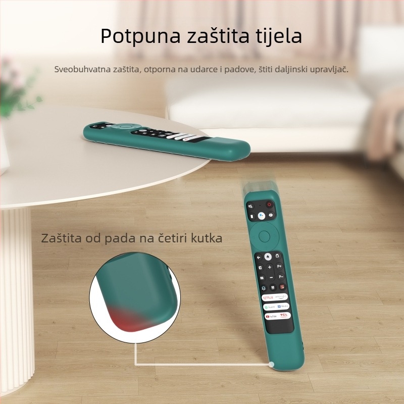 Silikonska maska za daljinski TCL RC902 – protuklizni twill uzorak, vodootporan, OEM obrada