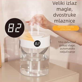 Vlaživač zraka s USB napajanjem, dva izlaza magle, spremnik 2,6–4,0 L, pogodan za prostorije do 10 m², model T20