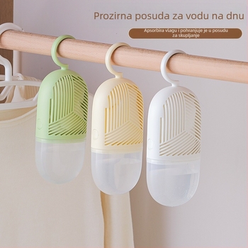 Vješivi desikant za garderobu s kalcijevim kloridom — apsorber vlage za spavaće sobe i garderobu, u kutiji 100 kom., 209 g po komadu