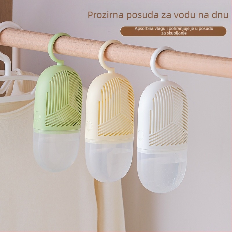 Vješivi desikant za garderobu s kalcijevim kloridom — apsorber vlage za spavaće sobe i garderobu, u kutiji 100 kom., 209 g po komadu