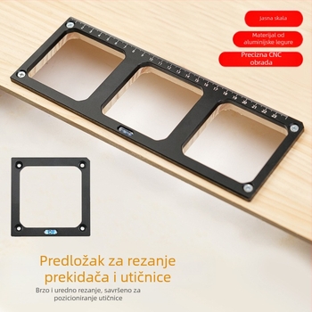 MOKIN 86 Kalup za otvore utičnice i prekidača za drvodjelstvo, konfiguracije 3 otvora i 1 otvar