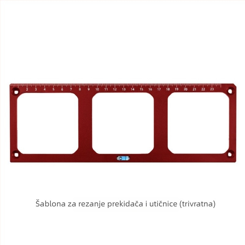 MOKIN 86 Kalup za otvore utičnice i prekidača za drvodjelstvo, konfiguracije 3 otvora i 1 otvar