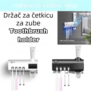 Držač četkica za zube s UV sterilizacijom, zidni, ABS, mogućnost logotipa