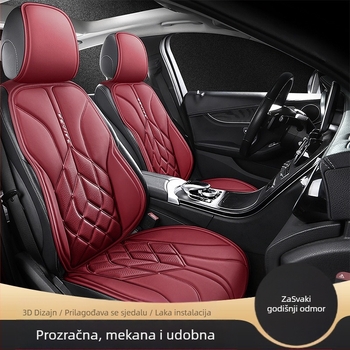 Set jastučnica za sjedala automobila od Napa kože, četiri sezone, višedijelni dizajn