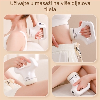 Ručni masažni uređaj s USB napajanjem, 3 brzine i tri vrste masažnih glava: konveksna okrugla glava, akupunkturna glava i okrugla glava, za glavu, vrat, ramena, leđa i noge