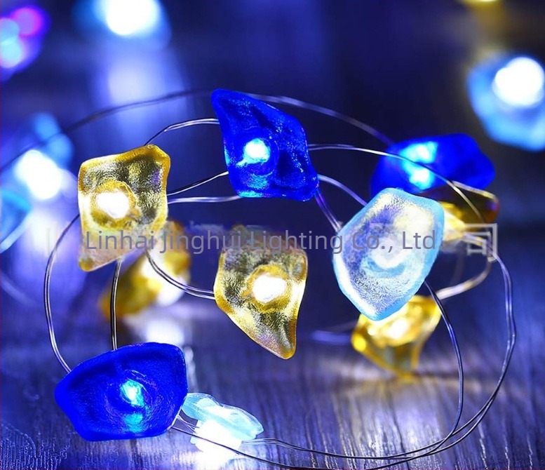 Bakrena žična dekorativna lampa, 20 LED, IP43, napajanje baterijom, temperatura boje 20000K