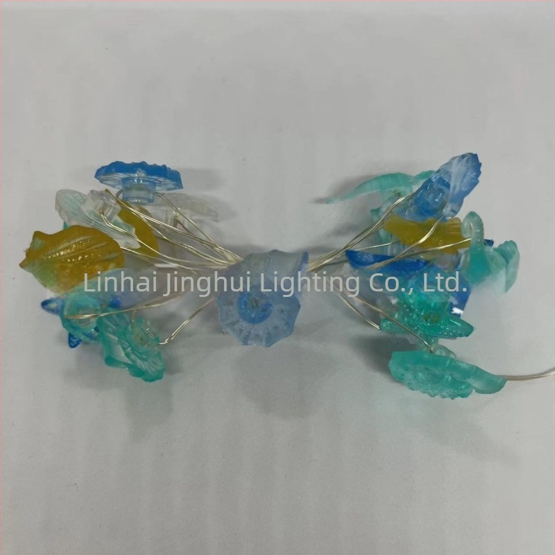 Bakrena žična dekorativna lampa, 20 LED, IP43, napajanje baterijom, temperatura boje 20000K