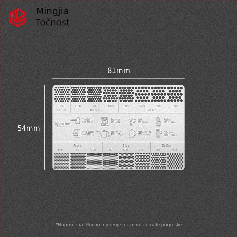 Nehrđajući čelična kartica referentne veličine mljevenja kave — Mingjia, moderni jednostavni stil, dodatak za aparat za kavu