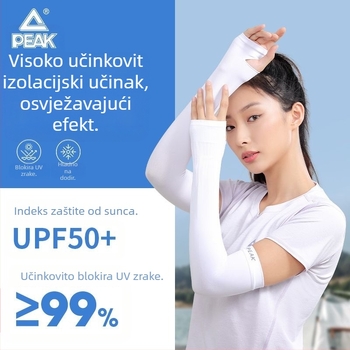 Peak UV oklopa za ruke za vožnju biciklom, poliester tkanina, zaštita lakta