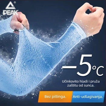 Peak UV oklopa za ruke za vožnju biciklom, poliester tkanina, zaštita lakta