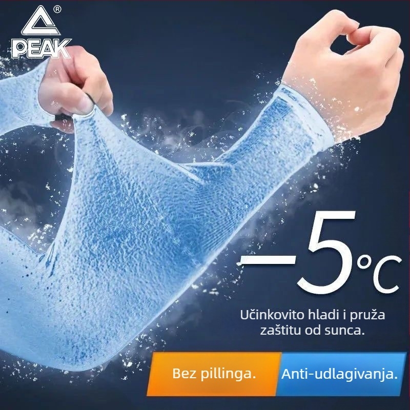 Peak UV oklopa za ruke za vožnju biciklom, poliester tkanina, zaštita lakta