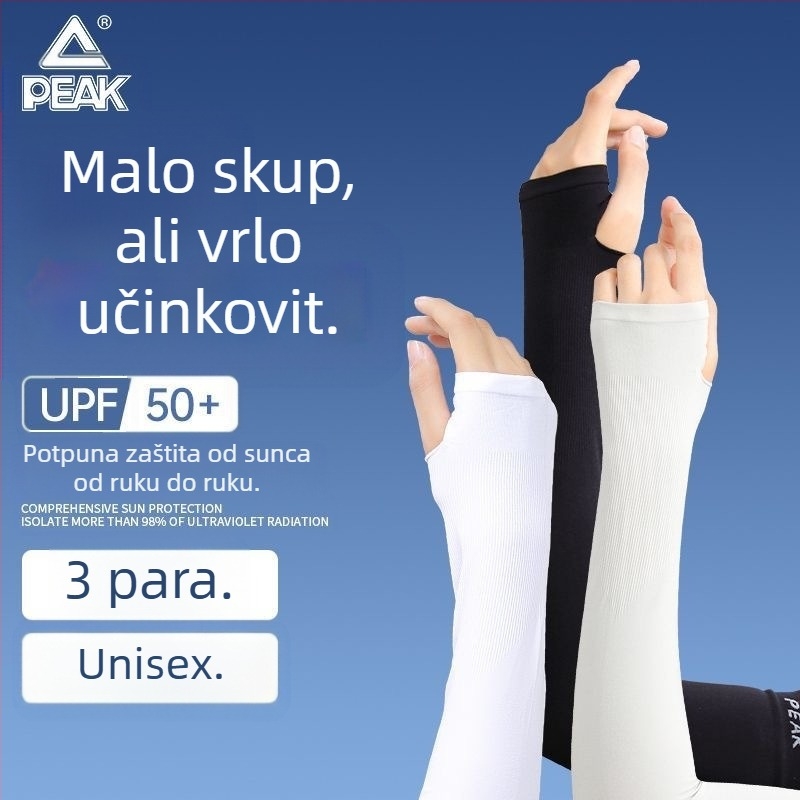 Peak UV oklopa za ruke za vožnju biciklom, poliester tkanina, zaštita lakta