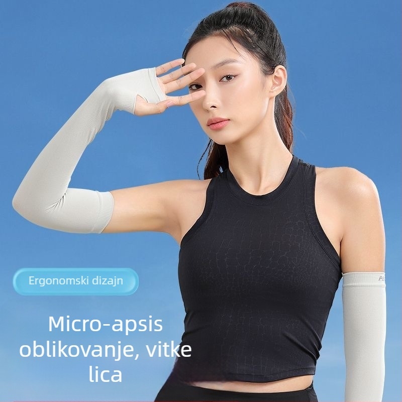 Peak UV oklopa za ruke za vožnju biciklom, poliester tkanina, zaštita lakta